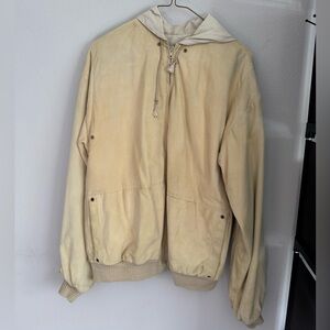 Mr Guy Beverly Hills vintage leather suede jacket hoodie